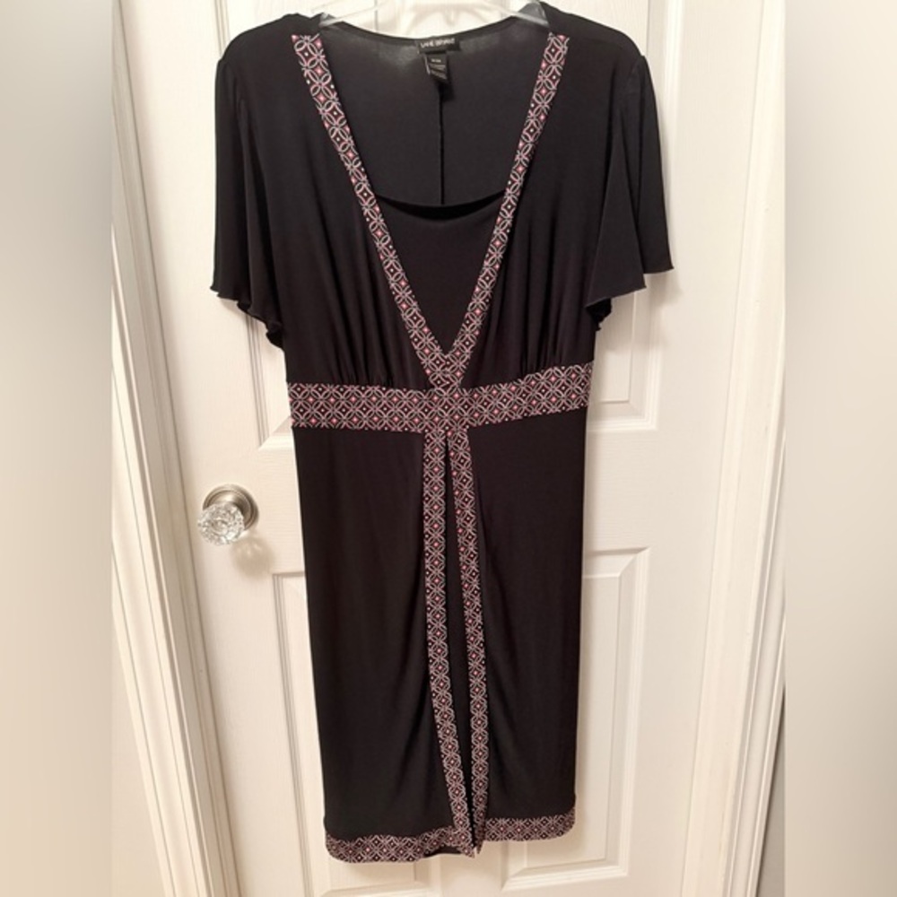 Lane Bryant Women Black and Red Dress tie Back  Sz18/20. EUC. AD